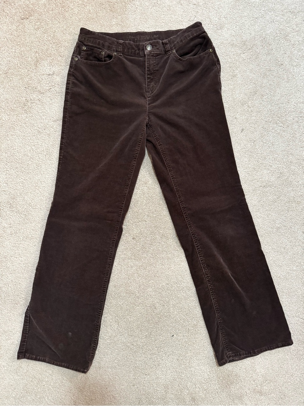 Charter Club Dark Brown Straight-Leg Corduroy Jeans